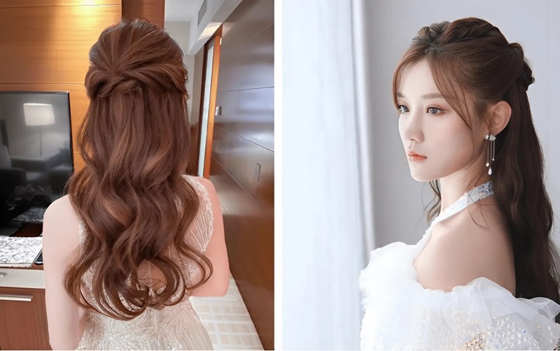 Các lưu ý khi buộc tóc nửa đầu