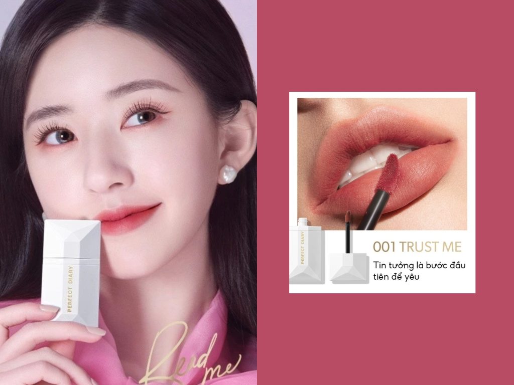 0a140434-son-mau-canh-hong-kho-dep-16-1024x768-1 Người phụ nữ cầm son môi, bên cạnh là hình ảnh tô son với dòng chữ "001 Trust Me".