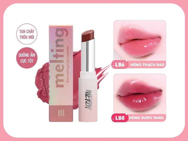 152b7c54-son-merzy-mau-nao-dep-nhat-15 Son dưỡng môi và hộp, với hình ảnh hai màu son hồng thạch đào và hồng rượu vang trên môi.
