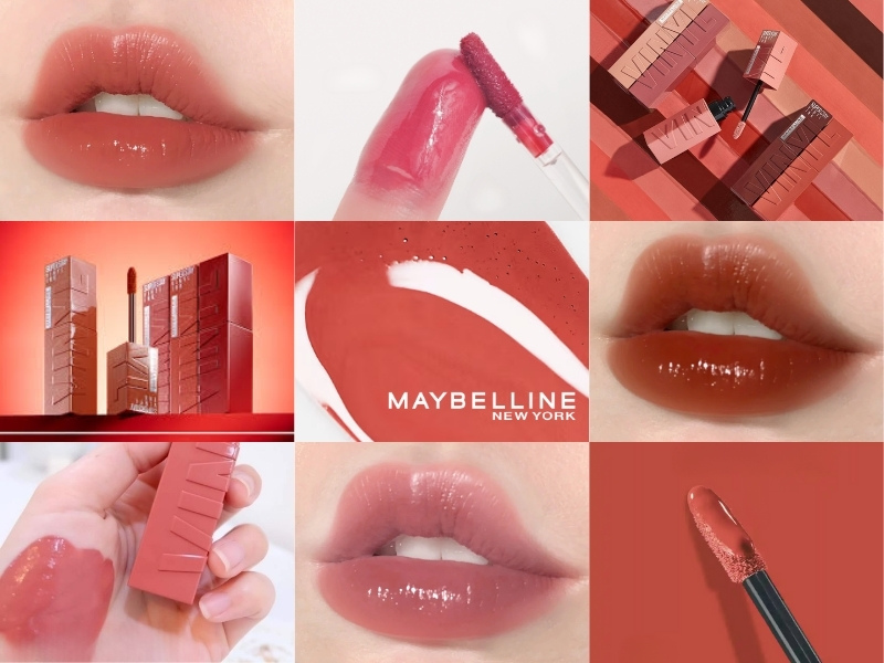25315c0d-review-son-maybelline-13 Các mẫu son môi màu đỏ và hồng, hình ảnh sản phẩm và cận cảnh son trên môi. Thương hiệu Maybelline.