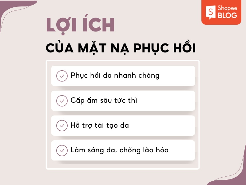 7e1a7dc0-mat-na-phuc-hoi-da-1 Hình ảnh liệt kê các lợi ích của mặt nạ phục hồi da, bao gồm phục hồi nhanh, cấp ẩm, tái tạo và chống lão hóa.