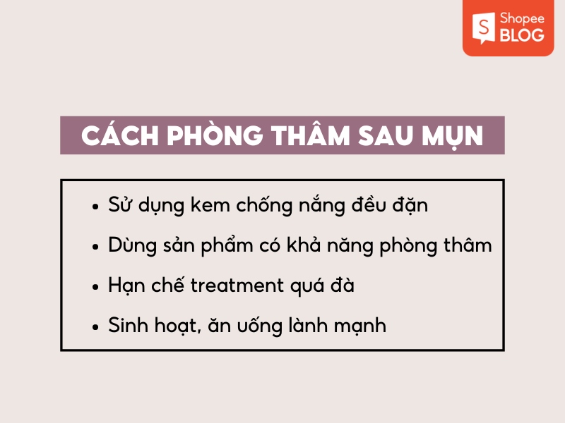 Hình ảnh hướng dẫn cách phòng thâm sau mụn với các bước chăm sóc da và lối sống lành mạnh.