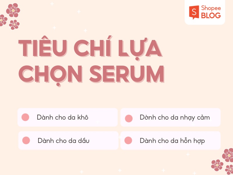 fb8058b7-serum-tai-tao-da-2 Tiêu chí lựa chọn serum cho da: khô, nhạy cảm, dầu, hỗn hợp; nền hoa văn, logo Shopee Blog.