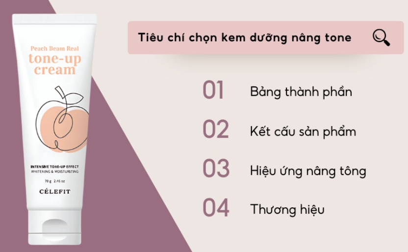 Các tiêu chí lựa chọn kem dưỡng da nâng tone