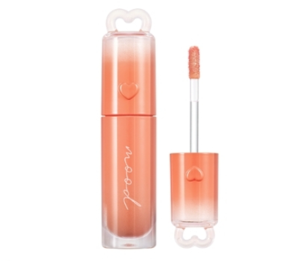 Son Ink Mood Glowy tint Peripera màu cam cháy tạo hiệu ứng ánh bóng nhẹ trên môi