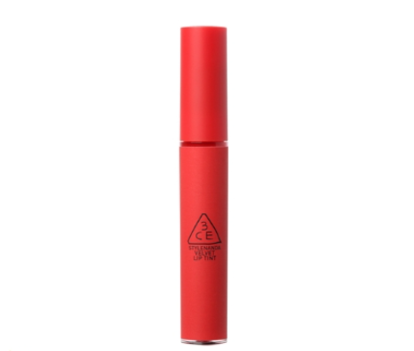 3CE Velvet Lip Tint màu cam cháy với độ lì hoàn hảo, giữ màu lâu