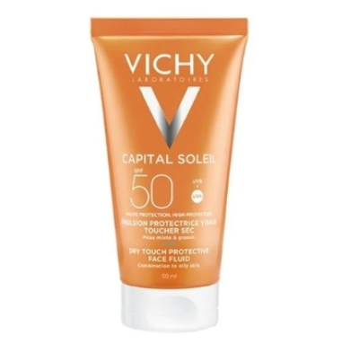 Vichy Capital Soleil Mattifying Dry Touch Face Fluid chịu nước và mồ hôi tới 80 phút