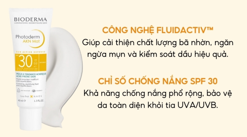 Review kem chống nắng Bioderma Photoderm AKN MAT SPF 30