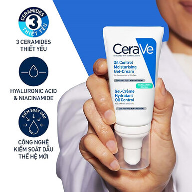 Kem dưỡng ẩm cho da dầu mụn CeraVe sử dụng phức hợp 3 loại Ceramides để hỗ trợ củng cố hàng rào bảo vệ da hiệu quả