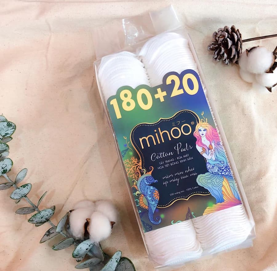 Bông tẩy trang Mihoo Hàn Quốc cho làn da sạch mịn 2 bong tay trang mihoo mermaid cotton pads tui 180 20 mieng3 1 b1032ced199b4eb2914f64e57a33eb9e 1