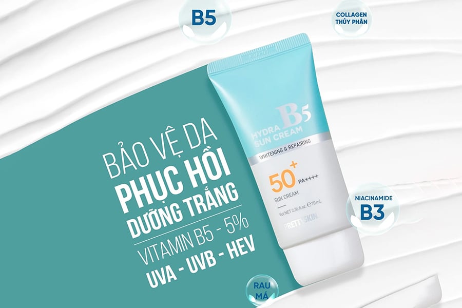 Kem chống nắng Pretty Skin với kết cấu mỏng nhẹ