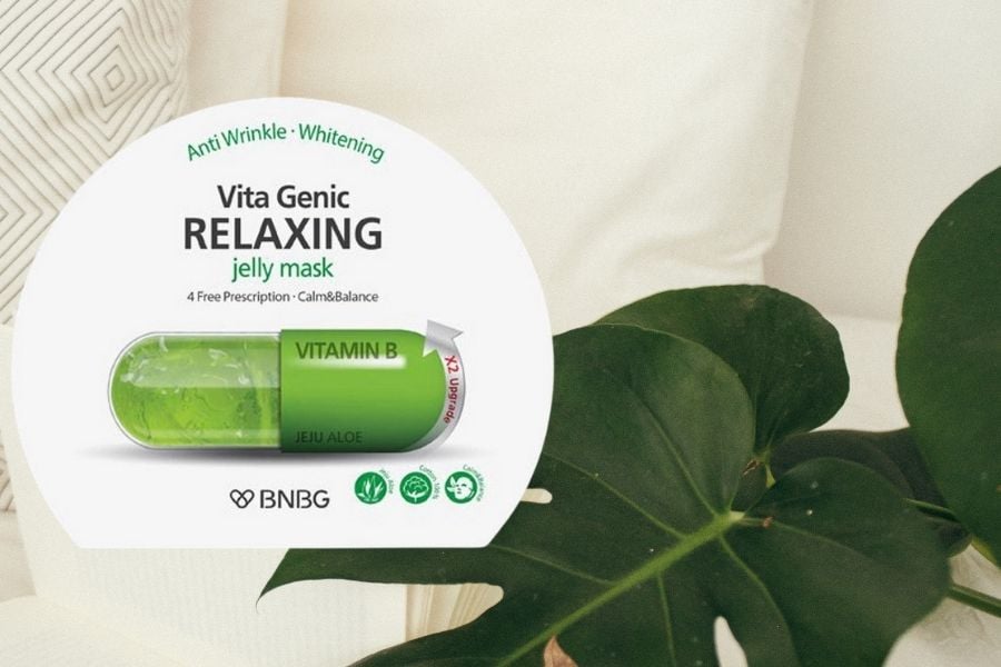 matnavienthuocxanhla_1ab78b4cf25c4d6faed480952f53edf7 Mặt nạ Vita Genic Relaxing màu xanh lá cây
