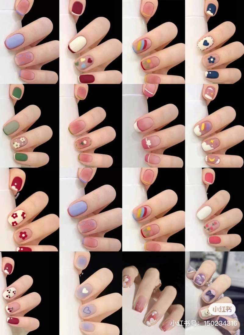 nail mùa hè nhám lì nail mùa hè nhám lì