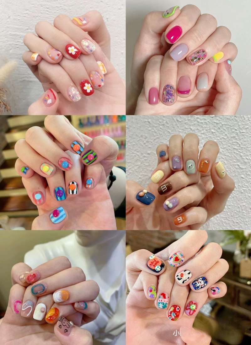 nail mùa hè màu đậm nail mùa hè màu đậm