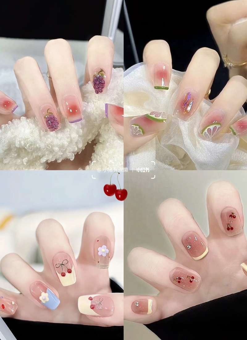 nail mùa hè hình hoa quả nail mùa hè hình hoa quả