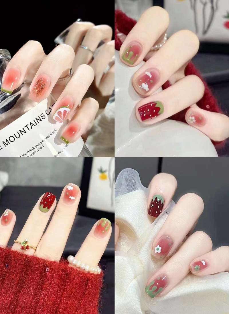 nail mùa hè hình hoa quả nail mùa hè hình hoa quả