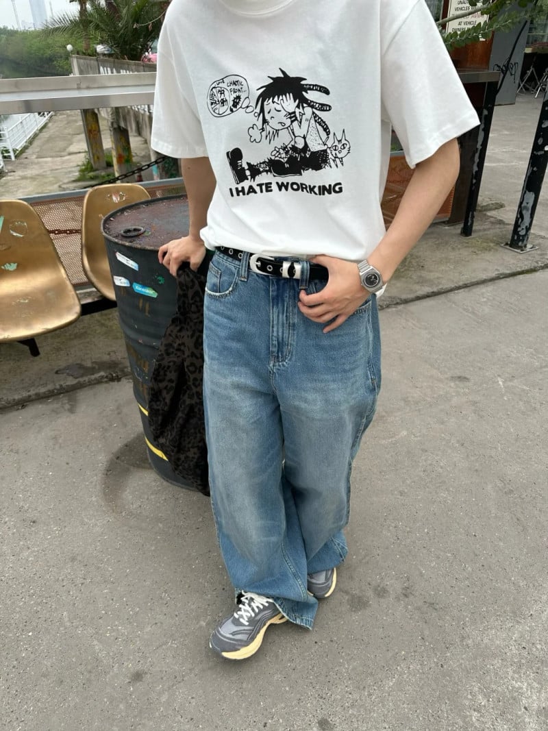 cách phối quần jean ống rộng nam