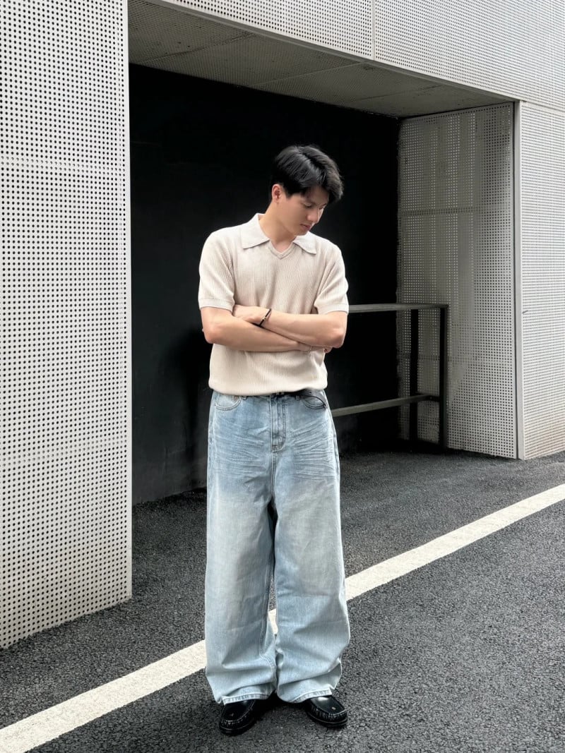 cách phối quần jean ống rộng nam