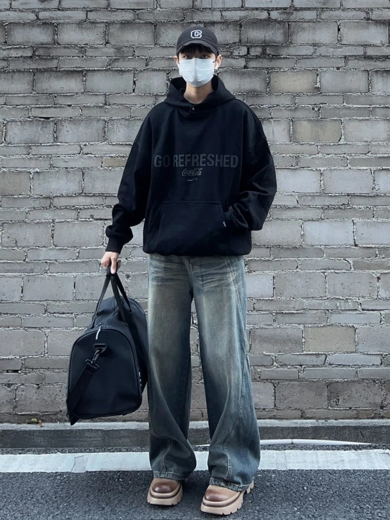 cách phối quần jean ống rộng nam