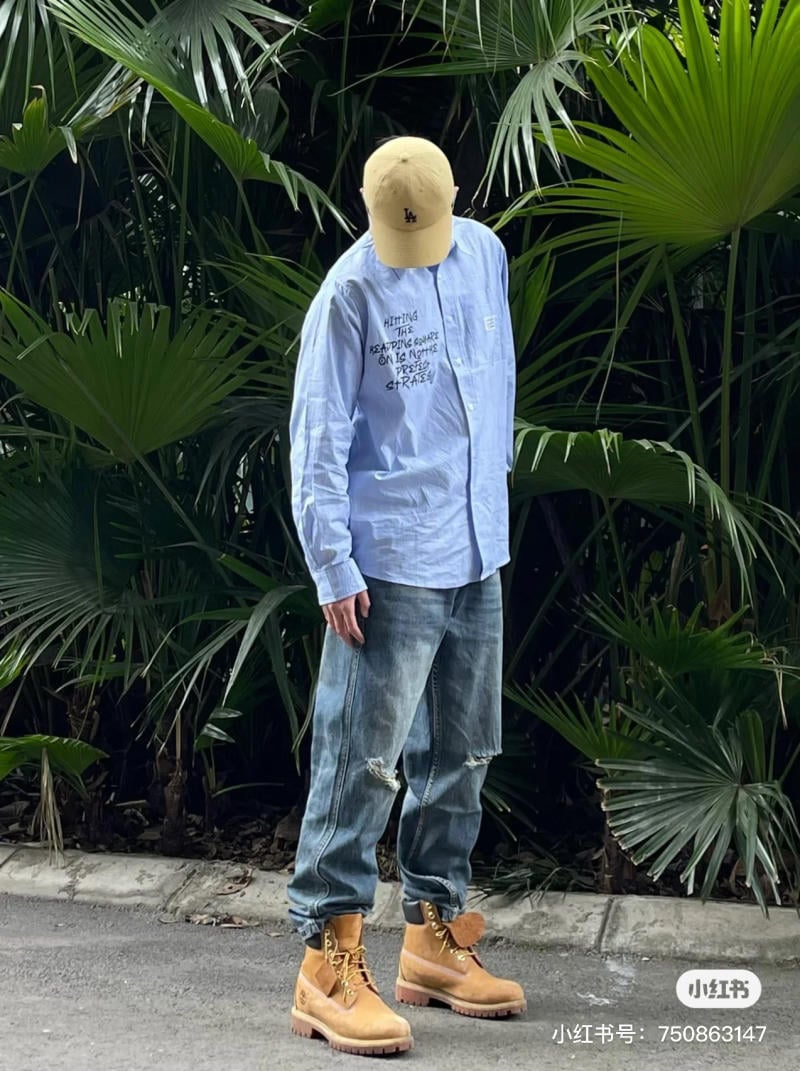 quần jean nam ống rộng