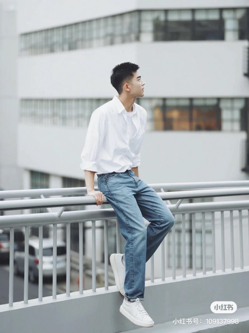 quần jean nam ống rộng