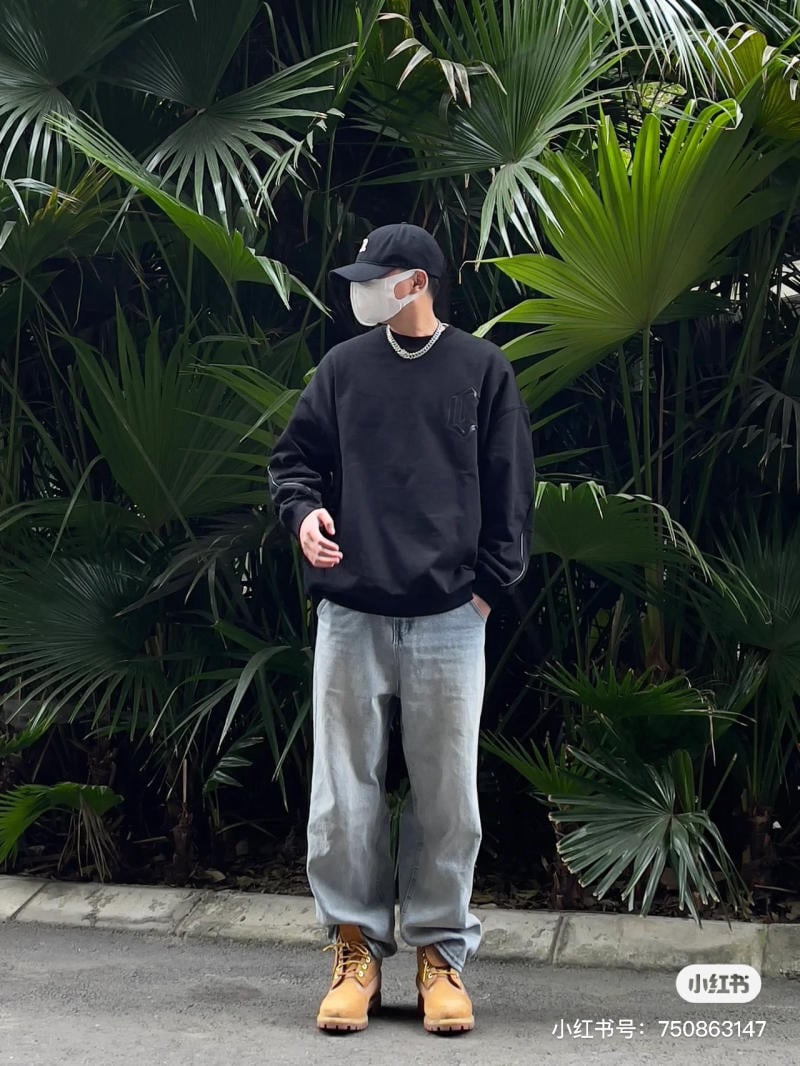 quần jean nam ống rộng