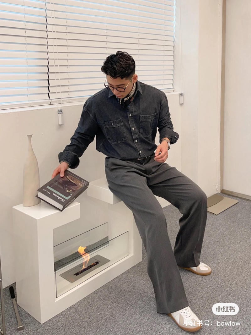 quần jean nam ống rộng