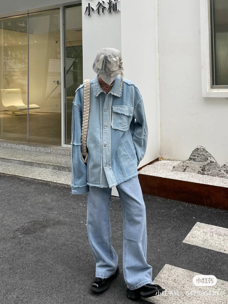 quần jean nam ống rộng