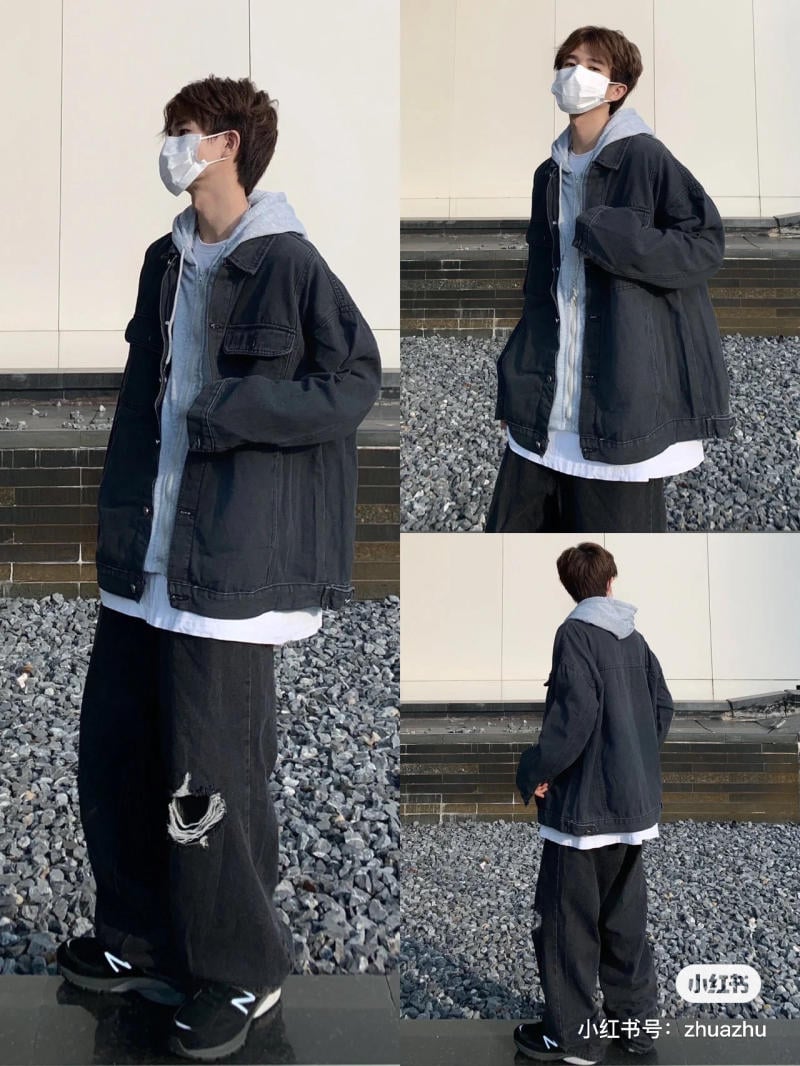 quần jean nam ống rộng