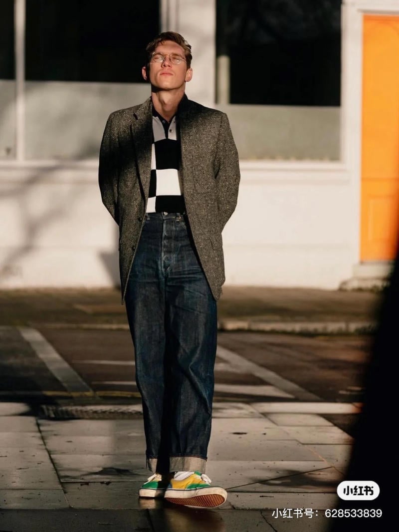 quần jean nam ống rộng