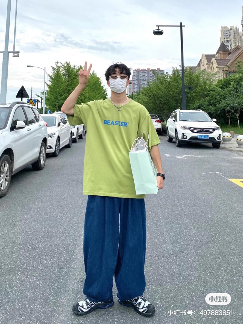 quần jean nam ống rộng