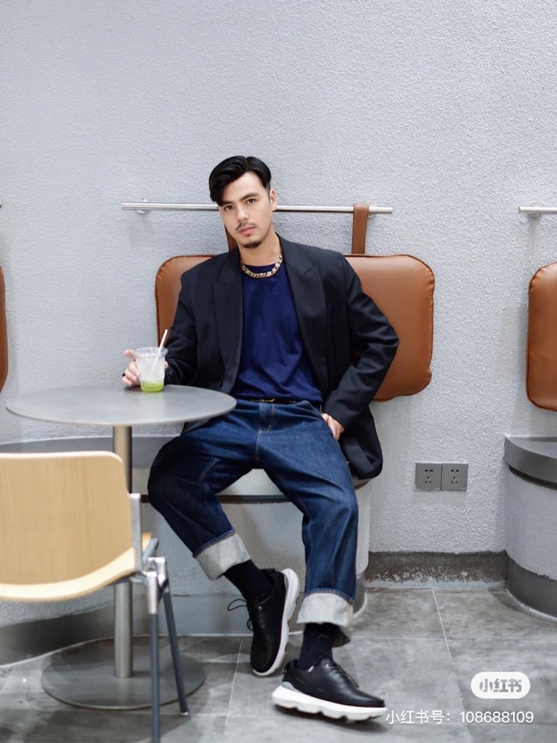 quần jean nam ống rộng