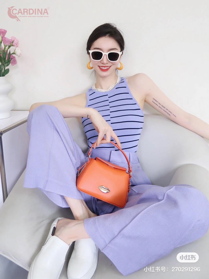 Quần tây ống rộng phối đồ