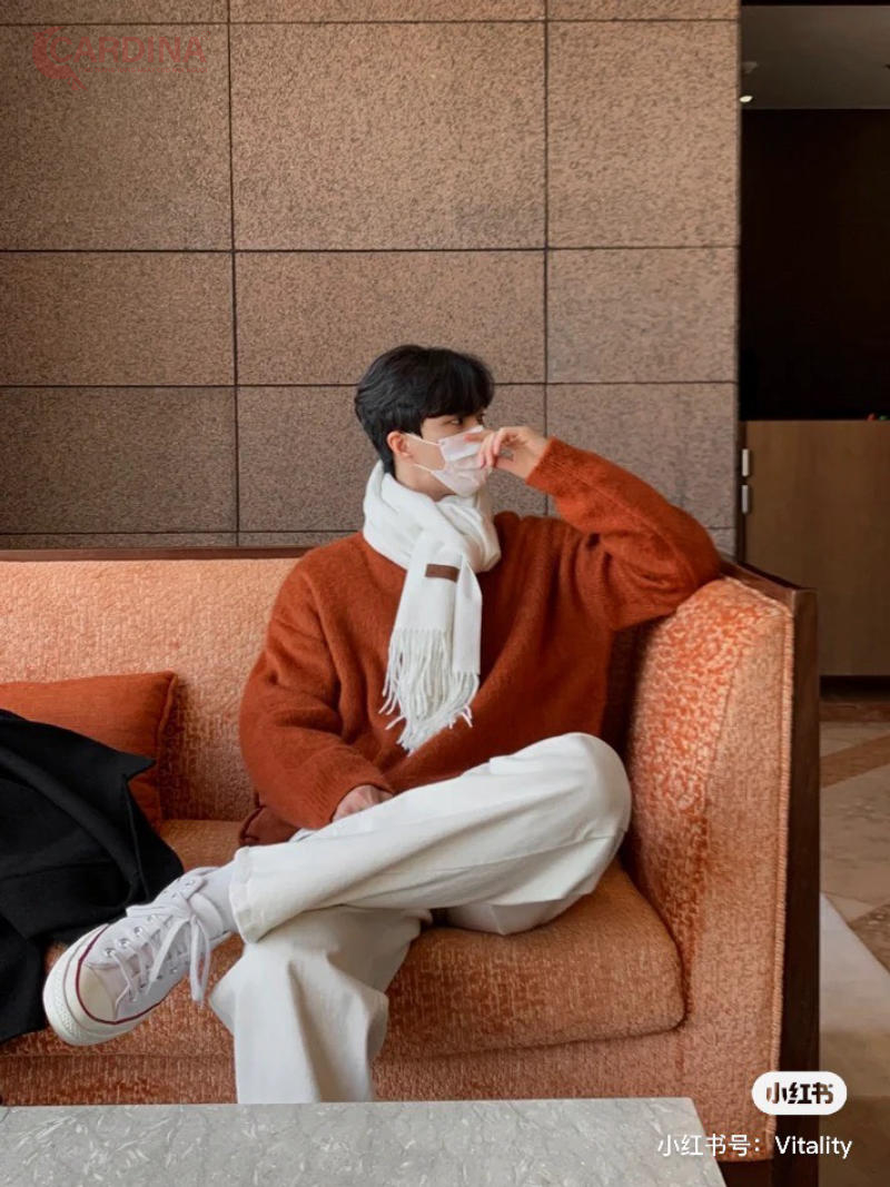 Nam giới phối quần tây ống rộng với giày thể thao