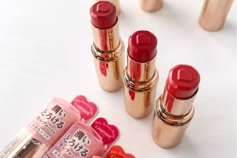 son_duong_canmake__4__940f490026e045a1a03b4456cf595244 Đầu son Canmake Melty Luminous Rouge có họa tiết trái tim độc đáo