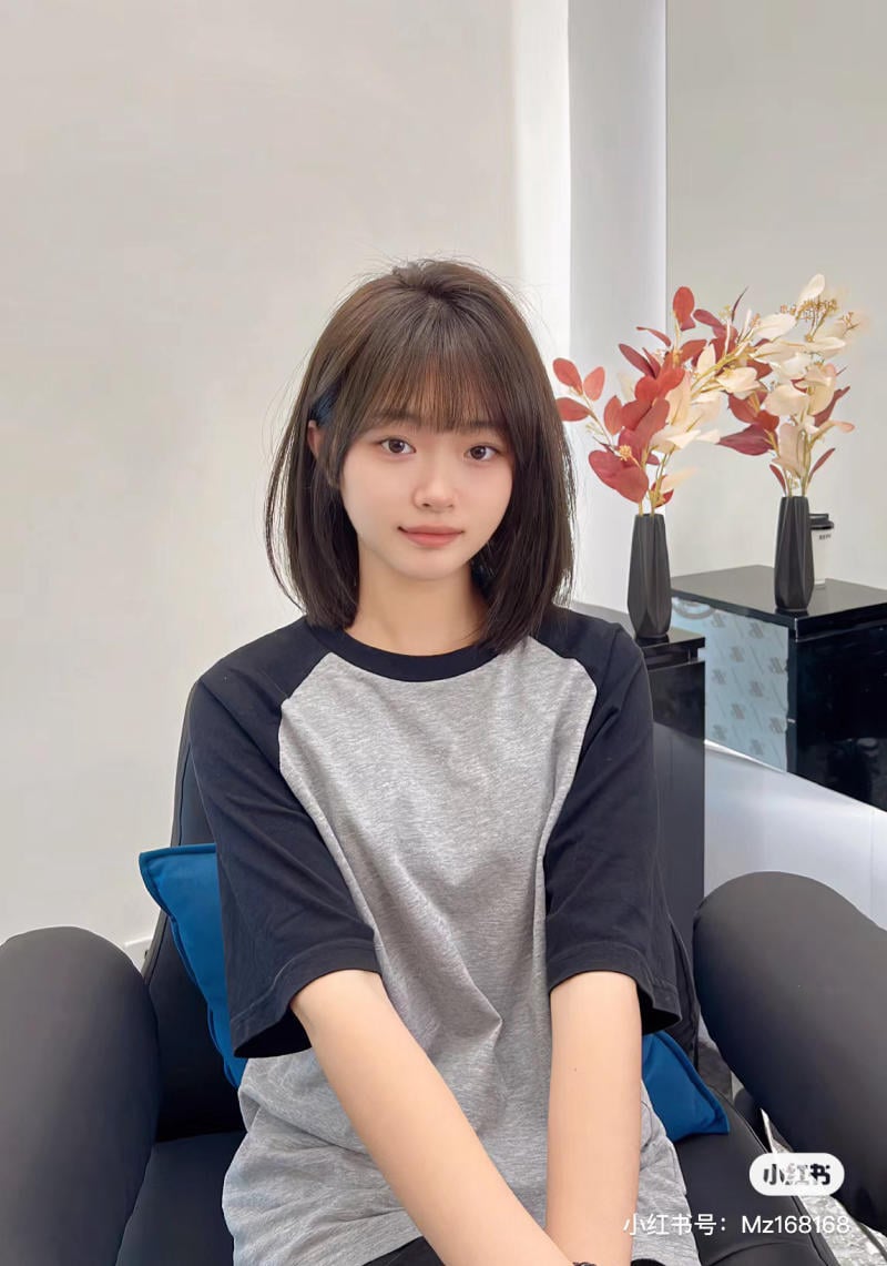 cắt tóc mái thưa