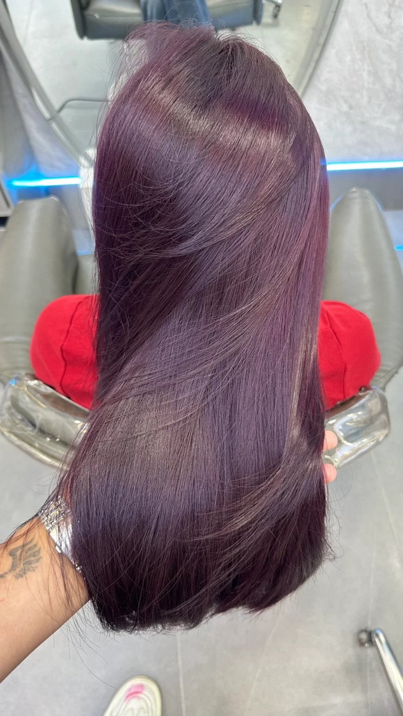 Tóc đỏ cherry pha tím Tóc đỏ cherry pha tím