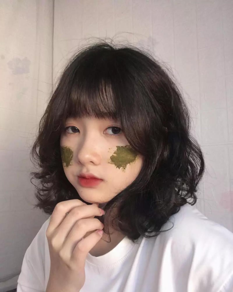 tóc xoăn sóng lơi ngang vai