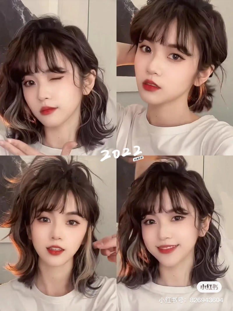 tóc xoăn sóng lơi ngang vai