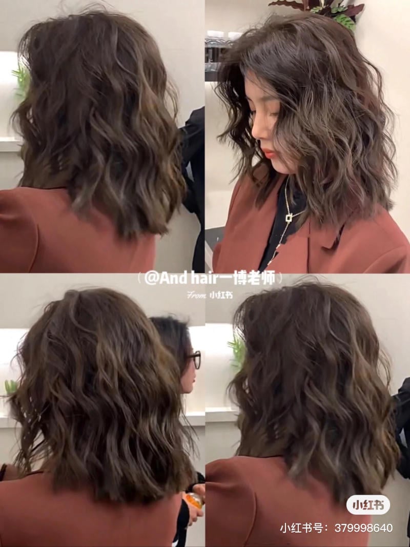 tóc xoăn sóng lơi ngang vai