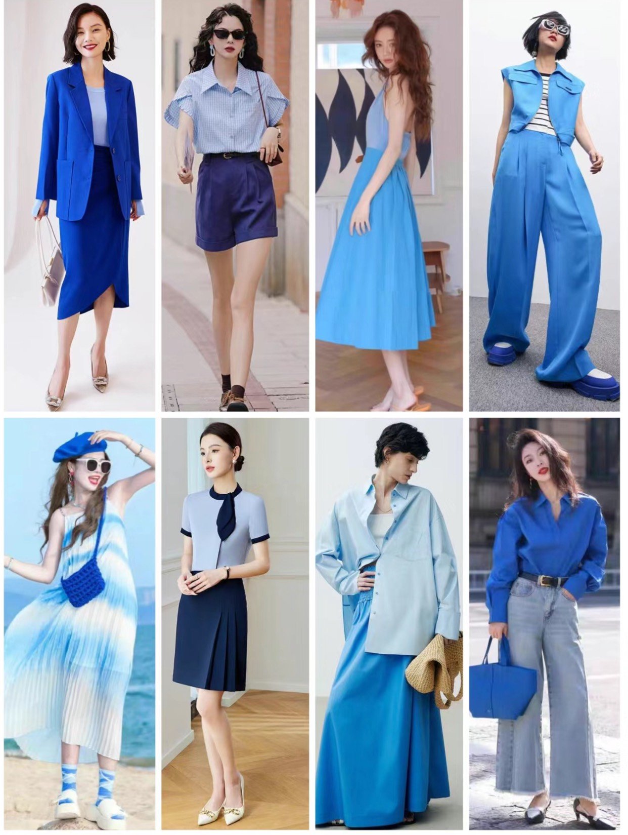 áo khoác xanh đậm đồ xanh nhạt Áo khoác xanh dương đậm phối đồ xanh dương nhạt